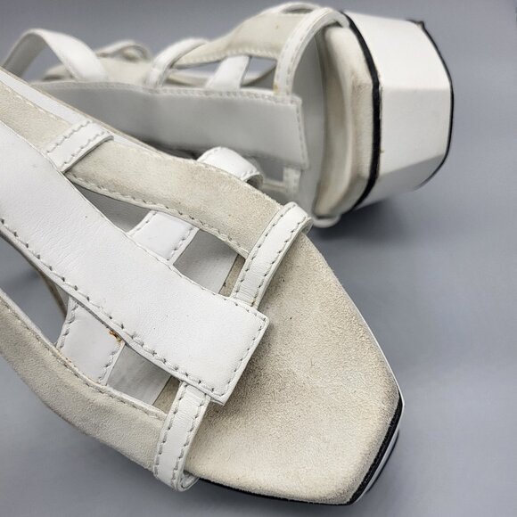 Gucci Daryl Calfskin Suede  Cage Platform Sandals - Picture 10 of 17